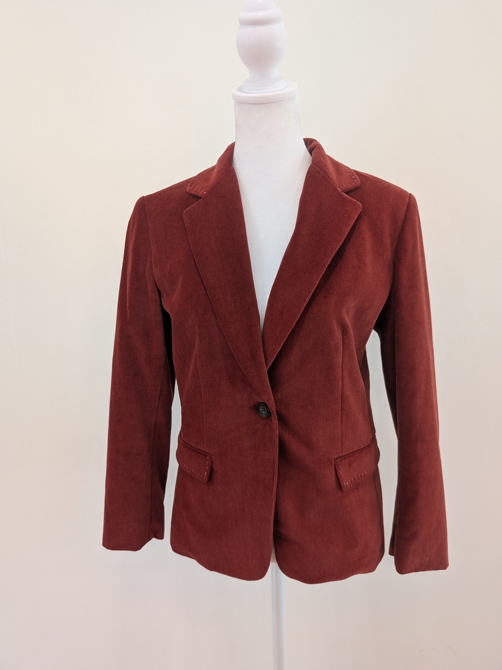 Elie Tahari Women's Rust Single-Button Blazer